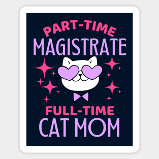 Funny Magistrate Mom Cat Sticker